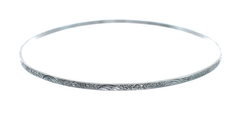 Southwest Genuine Sterling Silver Bangle Bracelet AX129483